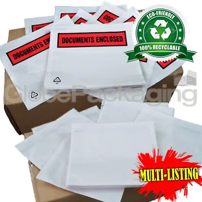 Strong Recyclable Document Enclosed Wallets Envelopes Pouches A7 A6 A5 A4 Dl • £3.09