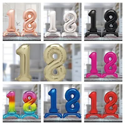 18th Birthday Air Filled Free Standing Party Balloons. 18th Birthday Decorations • £8.99