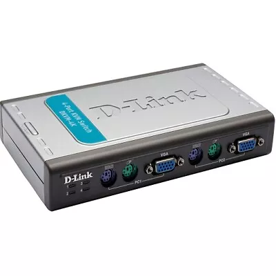 D-Link DKVM-4K 4-Port KVM Keyboard-Video-Mouse Switch - 2x Cables Included • $43.68