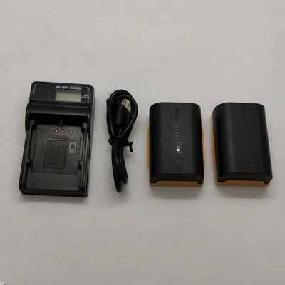£19.95 • Buy 2x  LP-E6 Battery + USB LCD Dual Charger For Canon EOS 5D Mark II III 60D New