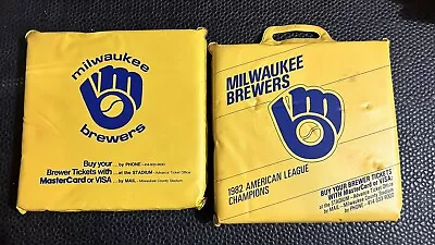 MILWAUKEE BREWERS Vintage 1980’s Milwaukee County Stadium Two Seat Cushions SGA • $12