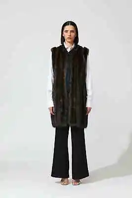 New $47000 J. Mendel Sable Fur Long Vest Russian Barguzin Us6 Jacket Coat • $10851.72