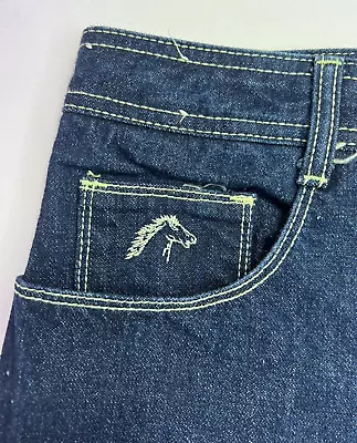 Vintage Jordache Jeans 34 X 33 High Rise Hong Kong Horse Head 80s Equestrian • $49.99