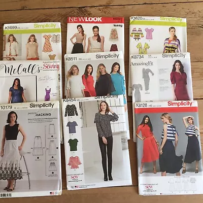 9 Ladies Mixed Dress Skirt Top Dressmaking Bundle Lot New Uncut Sewing Patterns • £18