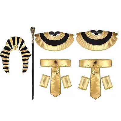 Egyptian Costume Accessories For Men Dress Up King Tut Costume Club Halloween • £13.99
