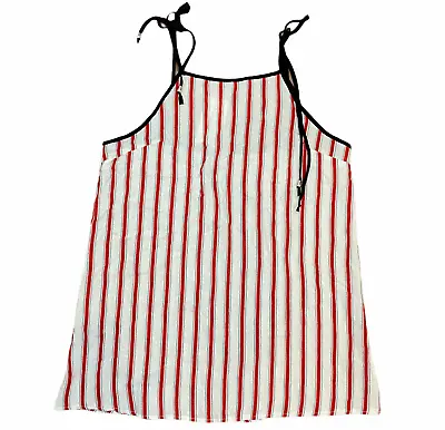 $11.49 • Buy BNWT Zaful Womens Plus Size XL Red/White Striped Sleeveless Blouse Top