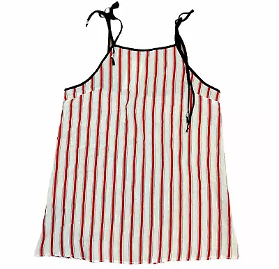 BNWT Zaful Womens Plus Size XL Red/White Striped Sleeveless Blouse Top • £10