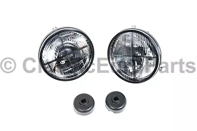 $149 • Buy Dark Smoked Euro H4 Headlight Set For VW T25 T3 Bus Transporter Multivan Vanagon
