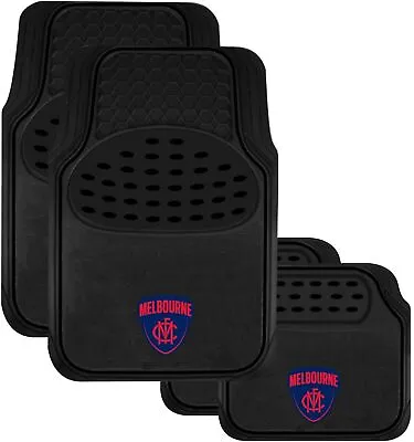 MELBOURNE DEMONS Official AFL Carpet Rubber Car Mats • $89.99