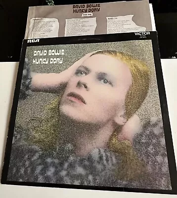 David Bowie - Hunky Dory - 3T/3T MATRIX  Insert LP Vinyl Record U.K 1970-VG+/EX • £199.99
