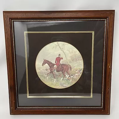 Vintage Framed Print THE CALL Horse Hound Fox Hunting Equestrian Foxhunt • $43.19