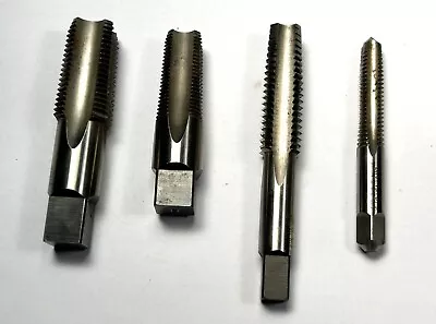 Lot Of 4 GTD 4-flute HS Taps: NPT 1/2-14 3/8-18 & NC 5/8-11 3/8-16 • $19.99