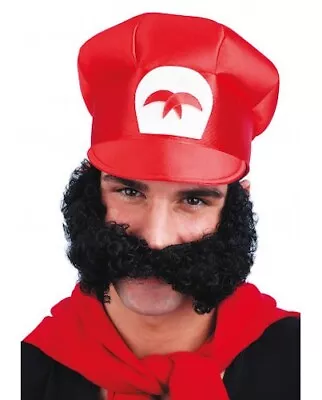 Black Fake Moustache Lamp Chops Sideburns Disco Mexican Lemmy Mario Fancy Dress • £8.99