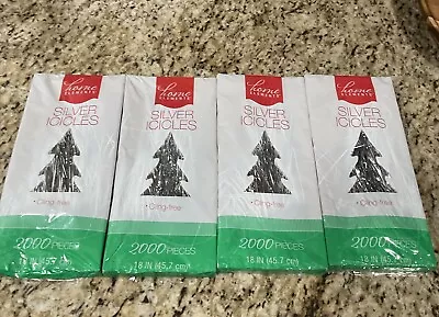 4 Pack Vintage Christmas Tinsel Silver Icicles Silver Icicles 2000 18  SEALED • $16.99