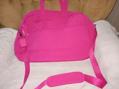 Vera Bradley Grand Weekender Traveler Bag Hot Pink Very Nice Condition • $33.87
