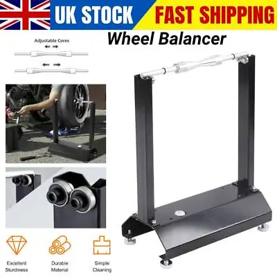 Motorcycle Wheel Balancer Bike Rim Tire Balancing Spin Static Truing Stand UK • £33.89