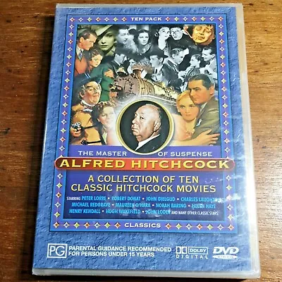 Alfred Hitchcock 10 Movie Collection Master Of Suspense DVD R4 BRAND NEW • $35.37