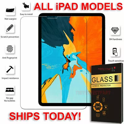 2PACK Tempered Glass Screen Protector For IPad 10.2 9.7 7th 5th Air Pro Mini 4 5 • £4.59