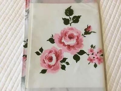 Vintage ‘60s Empress AMERICAN ROSE Plastic Shower Curtain  70” X 70”   NOS  NEW • $59.99