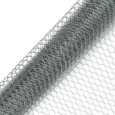 Garden Galvanised Chicken Wire Rabbit Wire Hexagonal Mesh Fencing 10mx0.6mx25mm • £10.99