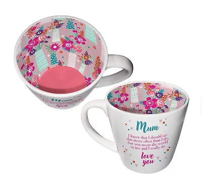 £12.99 • Buy Mum You Mean The World To Me Inside Out Mug In Gift Box Special Mugs Gifts Her