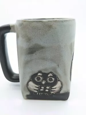 Designed And Signed By MARA - Hand Crafted Pottery Coffee Mug With Owl Mexico • $26.99