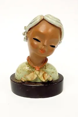 $425 • Buy Art Deco GOLDSCHEIDER Wien Austria Majolica Terracotta Yung Girl Bust AUTHENTIC!