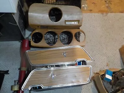 $700 • Buy 1969 1970 Mustang Mach 1 Boss Light Teak Dash Glove Box Clock Door Panel Bezels