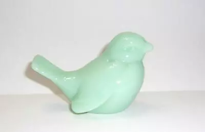 Fenton Glass Jadeite Jade Green Songbird Bird Figurine Mosser Made In USA • $77.50