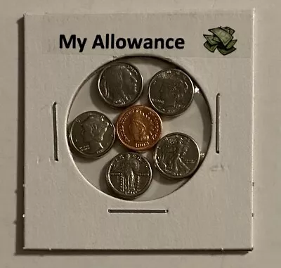   My Allowance   - Obsolete Mini U.s. Coins Set In Holder   • $7.98