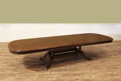 Large Expanding Mahogany Dining Table With Self-Storing Leaves - NEW • $8500