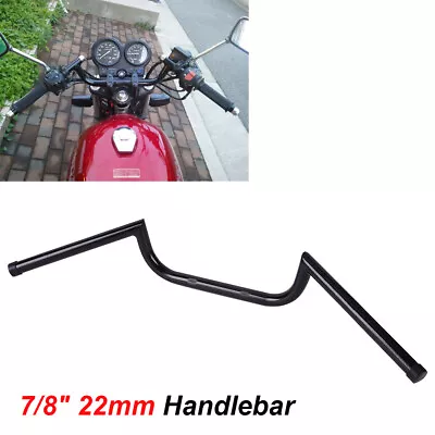 Motorcycle Universal 7/8  Inch Black Drag Bar Handlebar For Yamaha Honda Suzuki • $42.25
