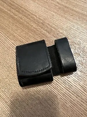 Ex Police Black Leather 2” Kit Belt Buckle Protector. Used. G7. • £3.50