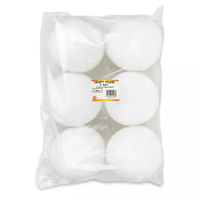 Hygloss Craft Foam Balls 6 Inch Pack Of 6 • $53.69