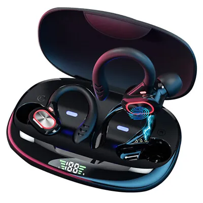 Bluetooth Headset 5.0 TWS Wireless Earphones Earbuds Headphones Stereo Ear Hook • $21.49