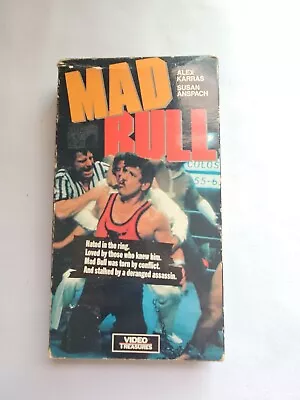 Mad Bull VHS TAPE Alex Karras COMPLETE/TESTED SEE PHOTOS (VHS112) • $18.04