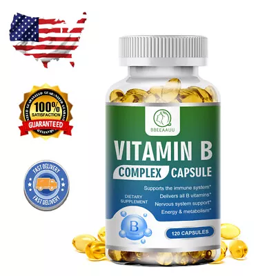 Vitamin B-Complex Supplement - Super B-Vitamin Immune Boost Metabolism Energy • $13.99