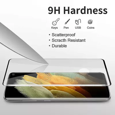 Samsung Galaxy S21 Plus Ultra S10 Note 20 Tempered Glass 6D Screen Protector • $5.87