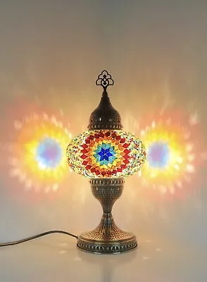 Handmade Stained Glass Moroccan /Turkish Mosaic Table Lamp Mosaic Lamp • $54