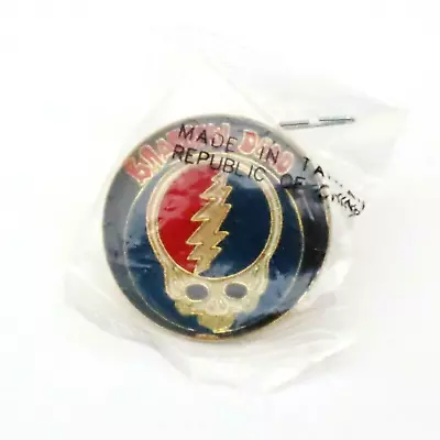 Grateful Dead Pin Vintage Steal Your Face GD Pinback Badge Late 1970s 1980s New • $269.99