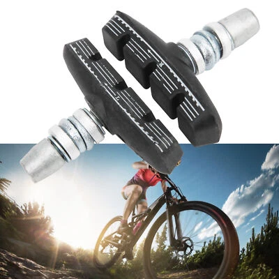 $6.39 • Buy 1 Pair 55mm Brake Rubber Blocks Bike V?Brake Rubber Blocks With Nuts For DAHON