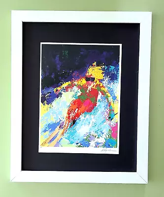 LeRoy Neiman    SKIING   Signed Pop Art Mounted And Framed In New 11x14 • $149