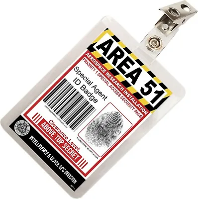 $9.99 • Buy Area 51 Secret Agent Government ID Badge FBI CIA Cosplay Costume Prop A51-1