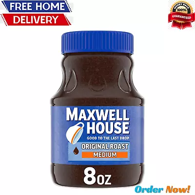 Maxwell House The Original Roast Instant Coffee 8 Oz Jar FREE SHIPING • $9.92