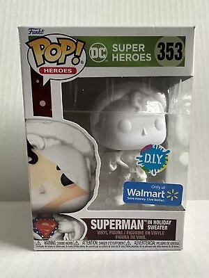 Funko Pop Superman Holiday Sweater DIY 353 DC Heroes Walmart Exclusive • $14.95