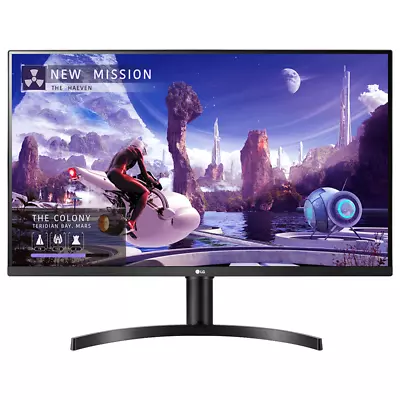 LG 32  IPS LED QHD 1440p Monitor 75hz 5ms With HDR10 & FreeSync Black 32QN55T-B • $109