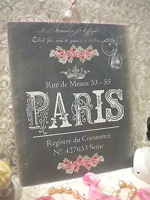 Shabby Chic / Vintage / French / PARIS Plaque 8  X 10  • $10.50