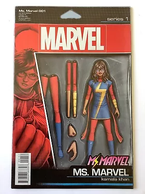 Marvel Comics Ms Marvel #1 Christopher Action Figure Variant Cover (2015) • £7.50