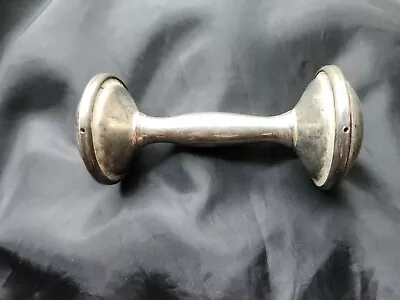Vintage Sterling Silver Baby Rattle - Dumbbell Style - Unmarked - Excellent 63g • $27