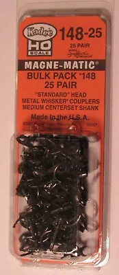 Kadee HO Scale #148-25 Bulk Pack #148 X 25 Pair Metal Whisker Couplers New • $53.95